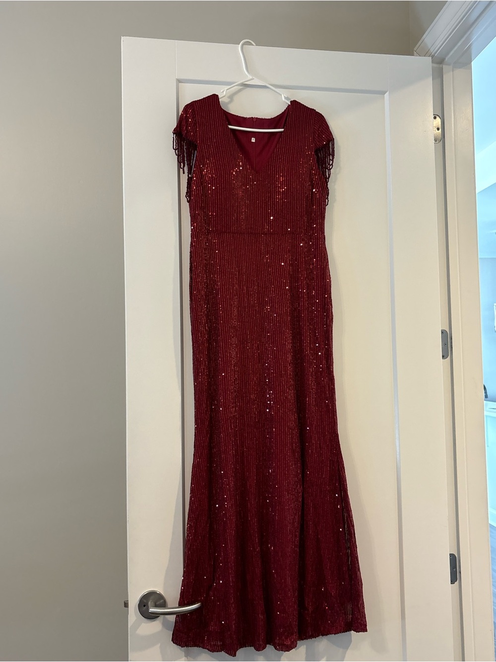 Burgundy Sequin Evening Gown | Size XL | Worn Once!